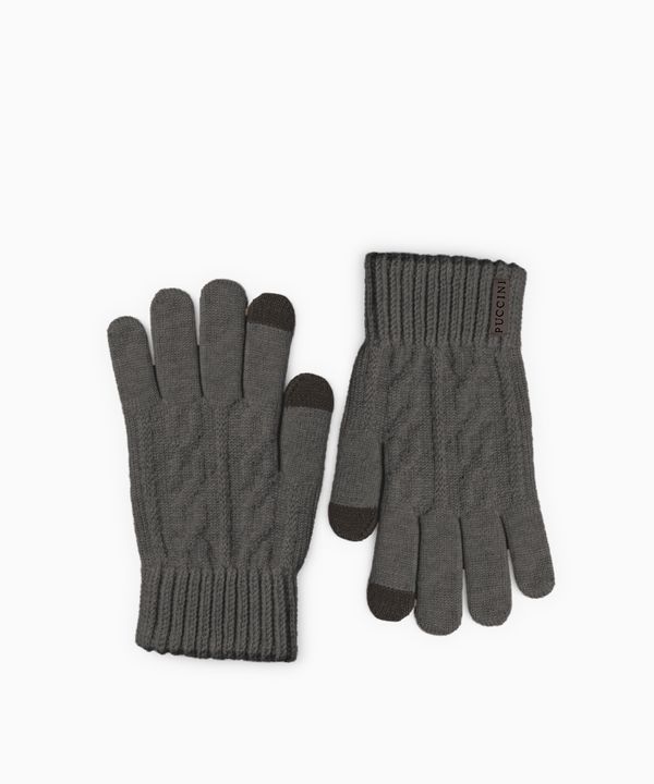 Rękawiczki dzianinowe brązowe