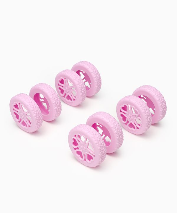 Ochraniacze na koła walizki różowe