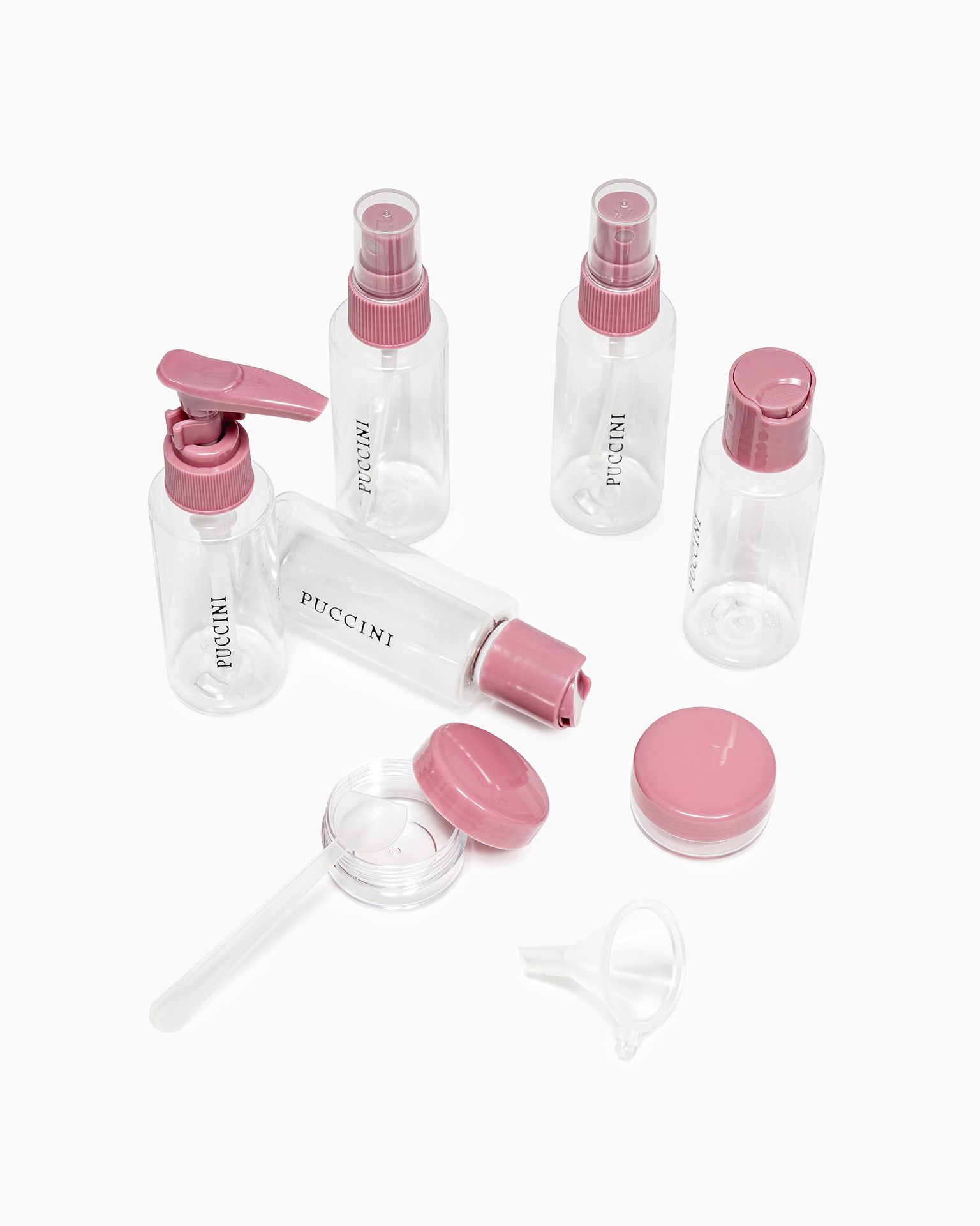 Zestaw pojemników podróżnych różowy