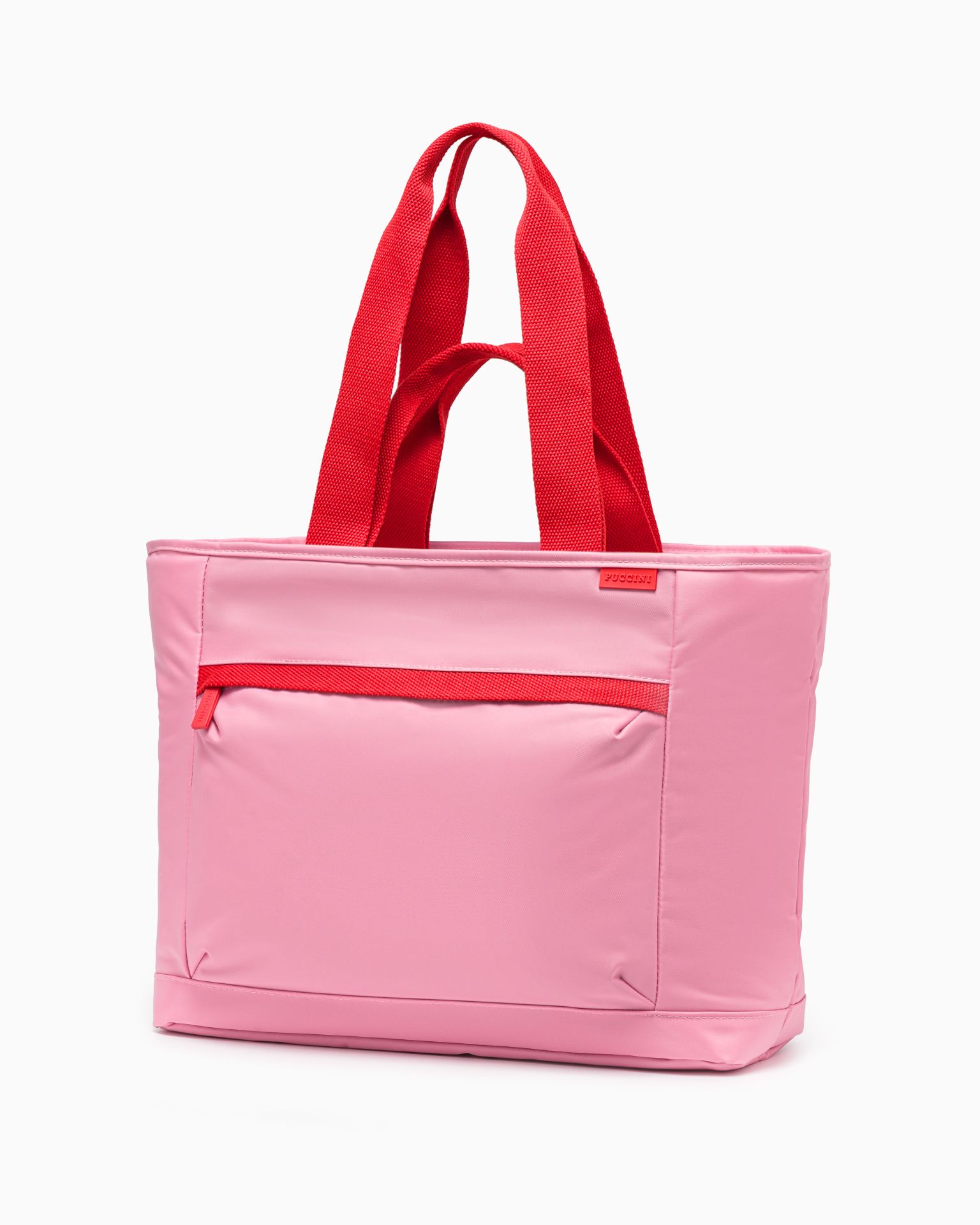 Torba tote z miejscem na laptopa 15,6 cali różowa