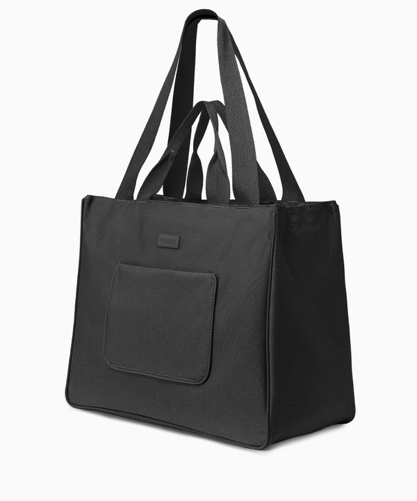 Torba z kieszeniami materiałowa czarna