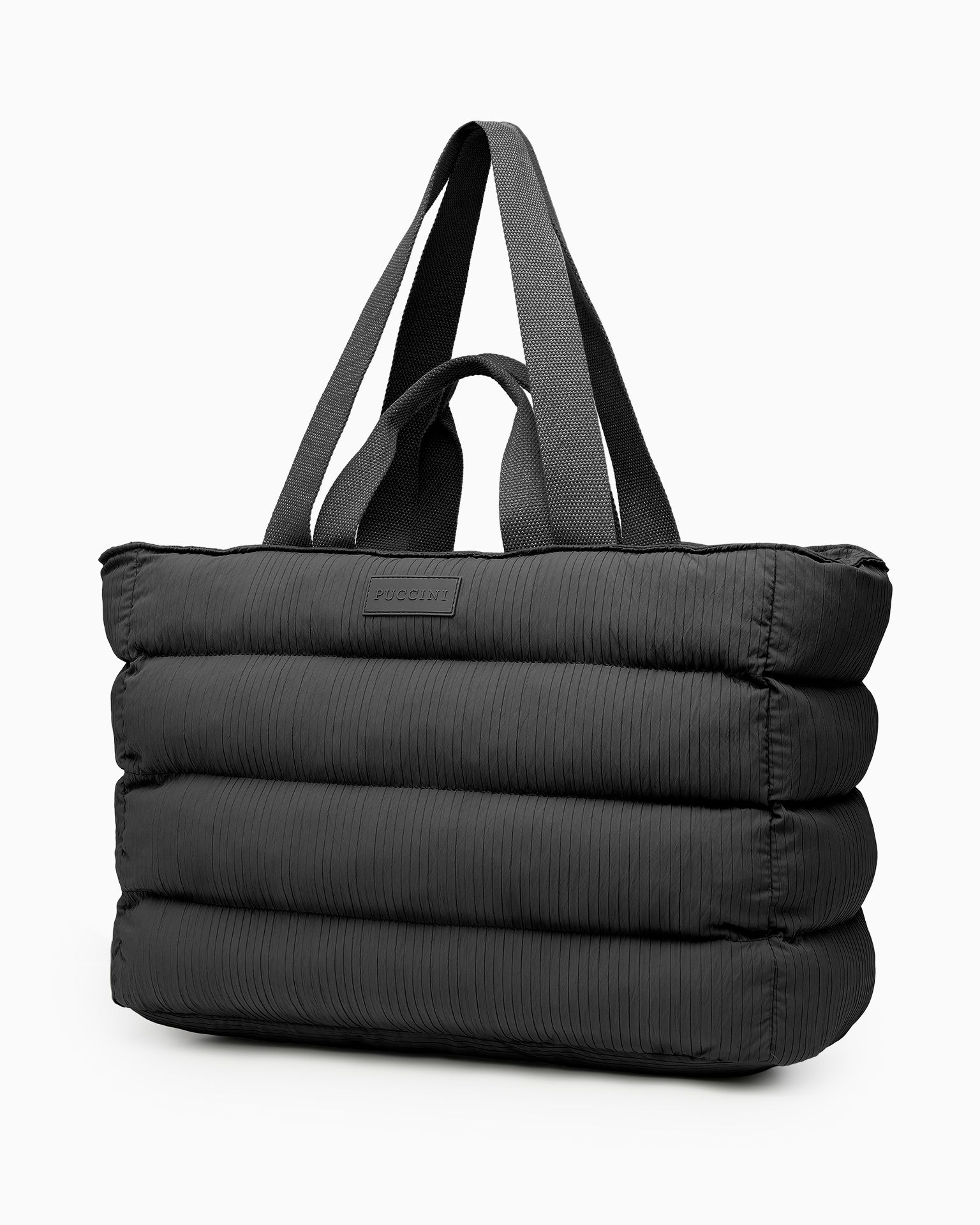 Torba miejska pikowana z kieszenią na laptopa 15,6 cali czarna