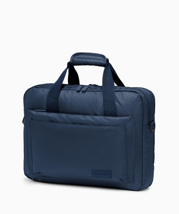 Torba na laptop 17 cali materiałowa granatowa