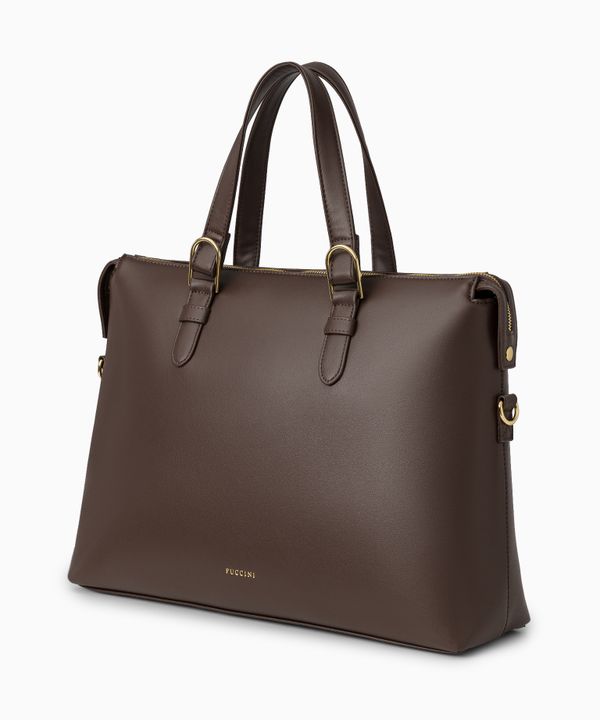 Torba na laptopa 15,6 cali damska brązowa