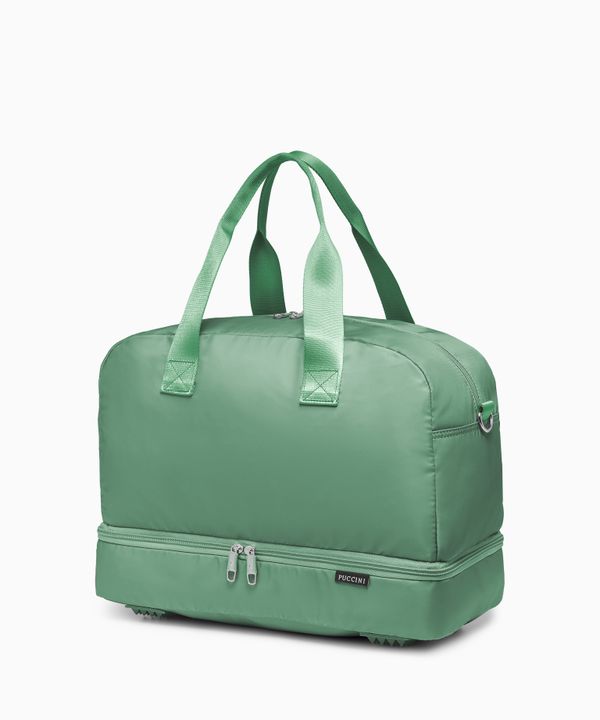 Torba sportowa z kieszenią na dnie zielona