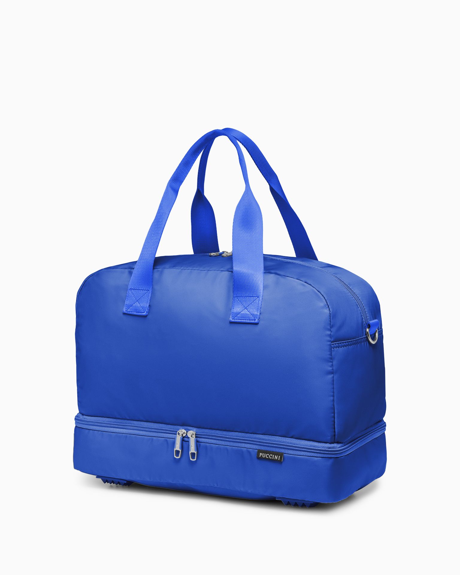 Torba sportowa z kieszenią na dnie niebieska