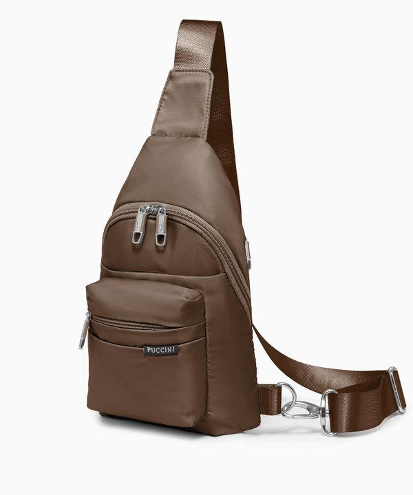 Plecak na jedno ramię Sling Bag - brązowy