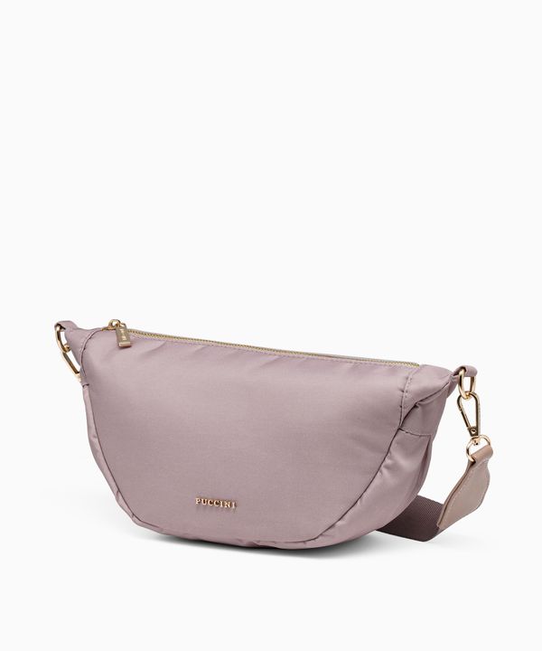 Miękka torebka półksiężyc różowa