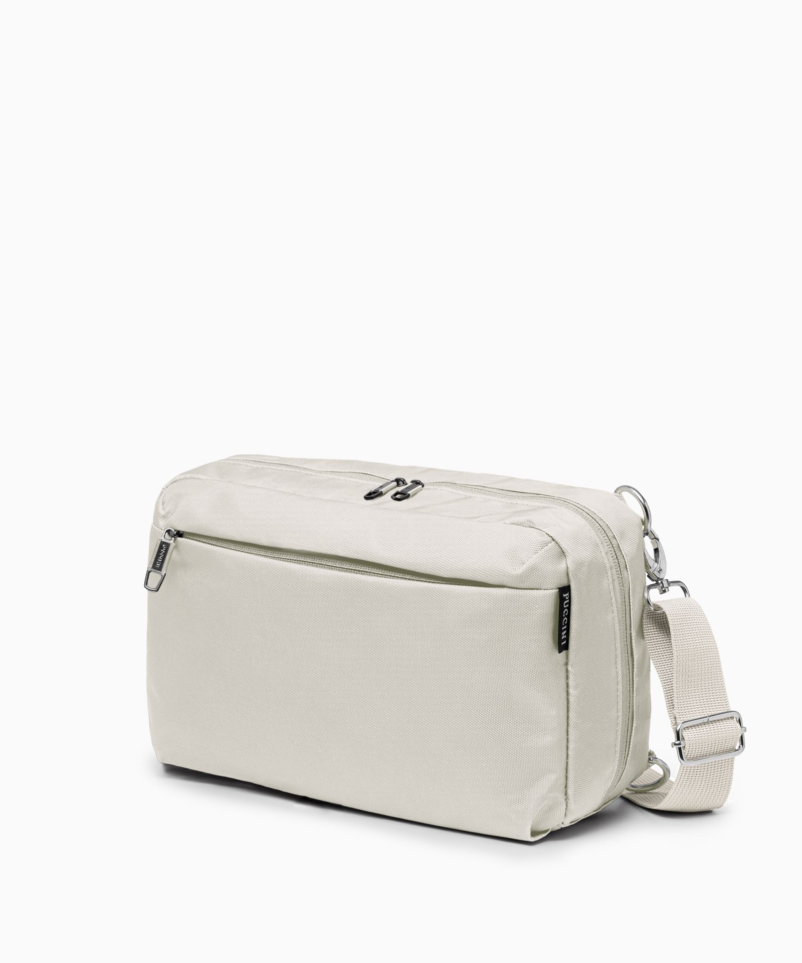 Plecak na jedno ramię sling bag beżowy