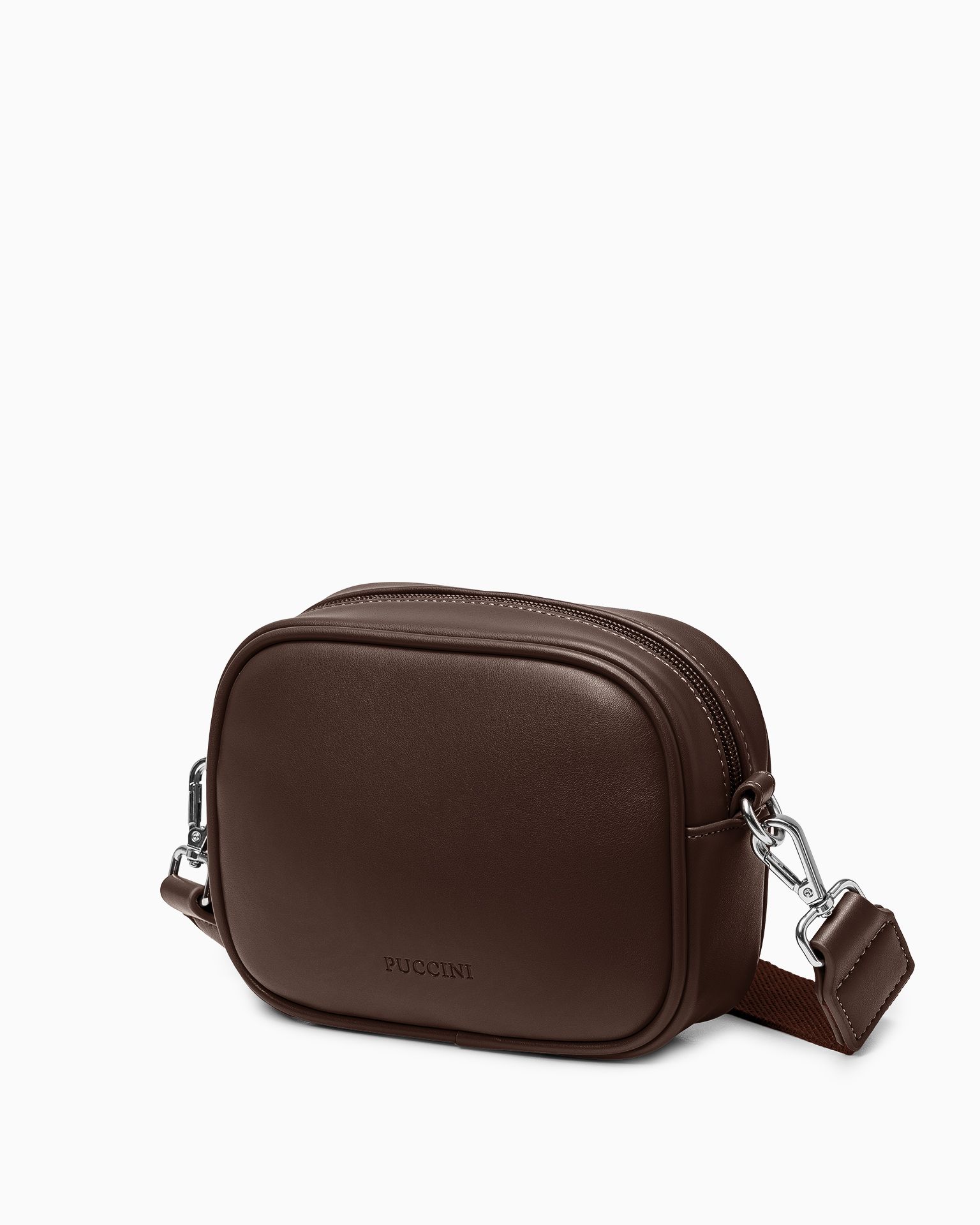 Torebka damska crossbody mała ciemnobrązowa