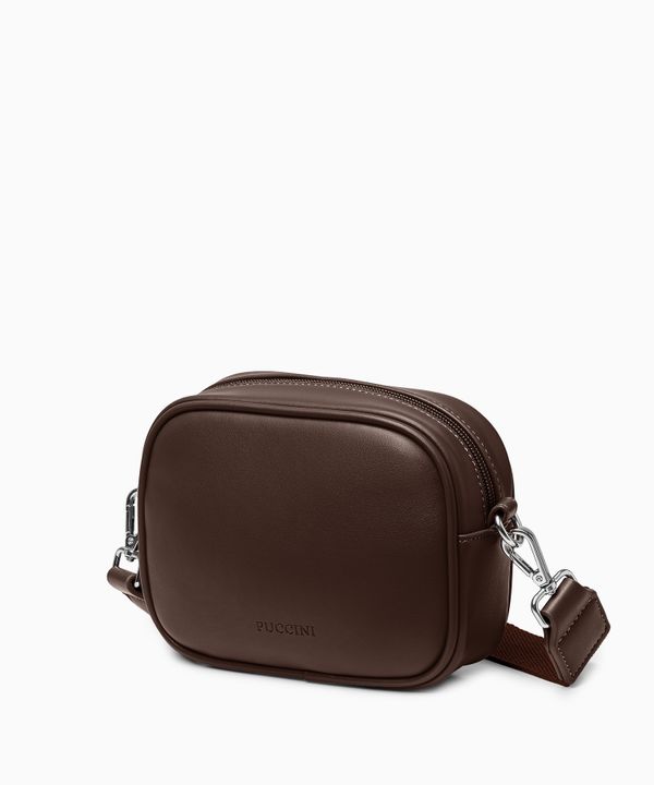 Torebka damska crossbody mała ciemnobrązowa