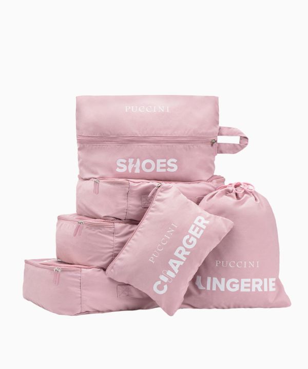 Organizery do walizki różowe