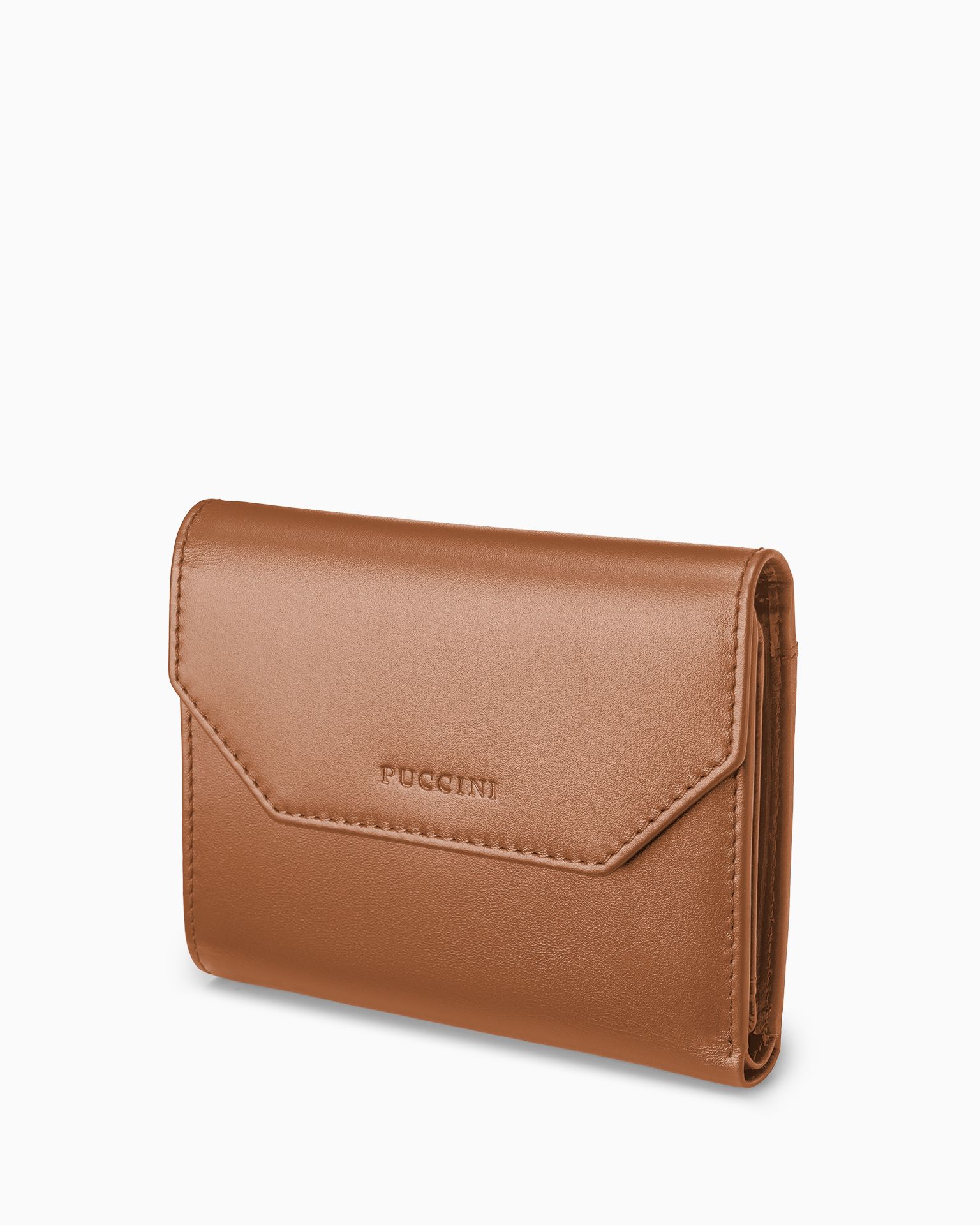 Portfel damski skórzany średni brązowy