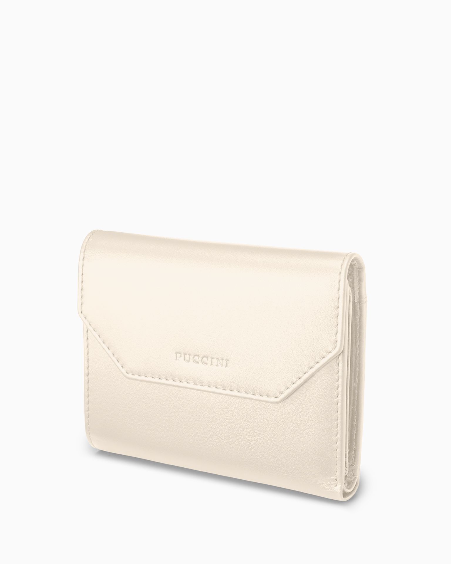 Portfel damski skórzany średni beżowy