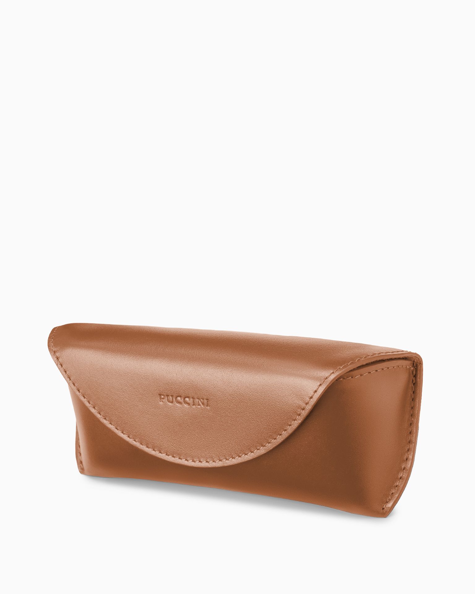 Etui na okulary skórzane brązowe