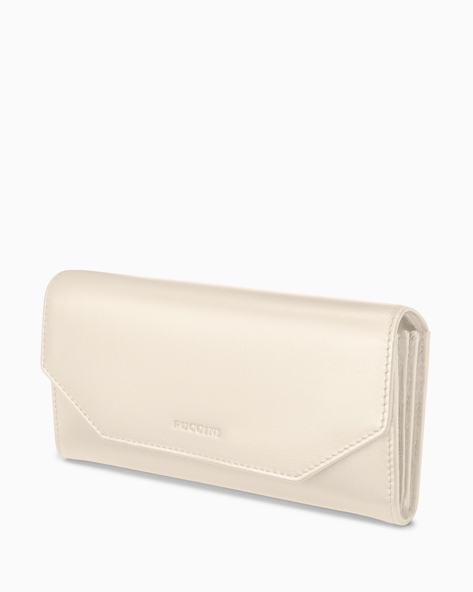 Portfel damski skórzany duży beżowy