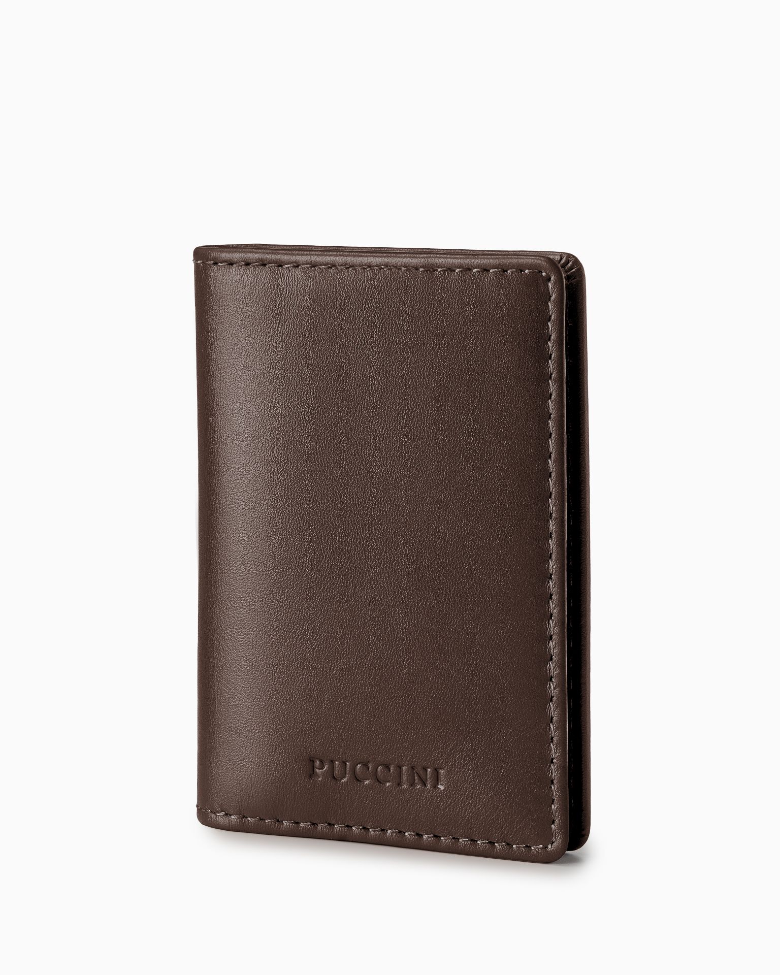 Etui na karty ze skóry naturalnej ciemnobrązowe