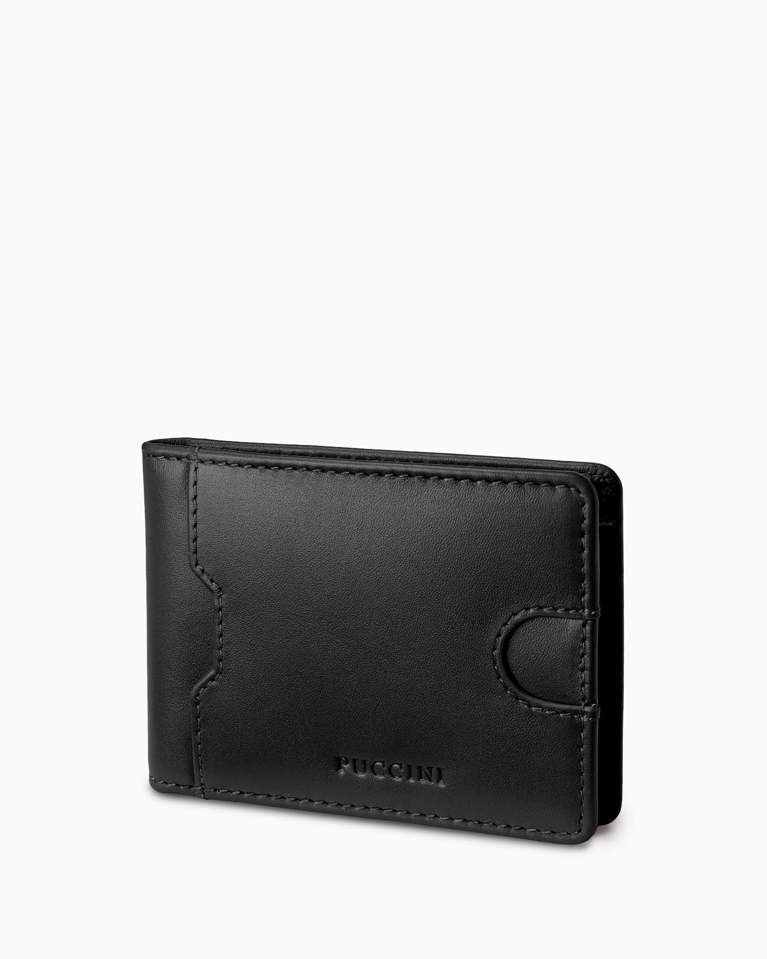 Portfel męski skórzany mały czarny