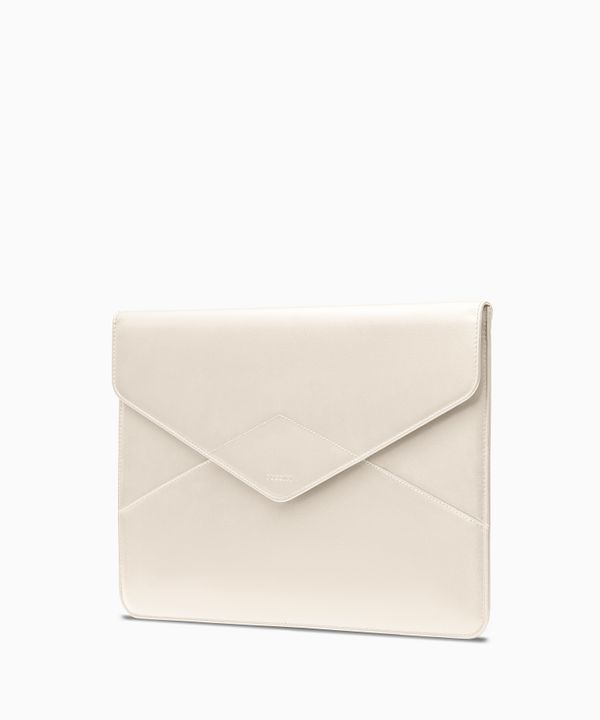 Etui na laptopa 13 cali ze skóry naturalnej beżowe