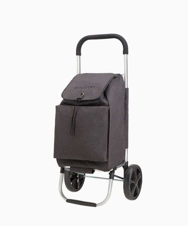 Wózek na zakupy z kieszenią termiczną czarny