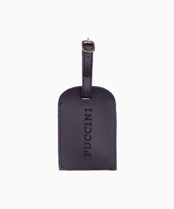 Identyfikator ze skóry ekologicznej czarny