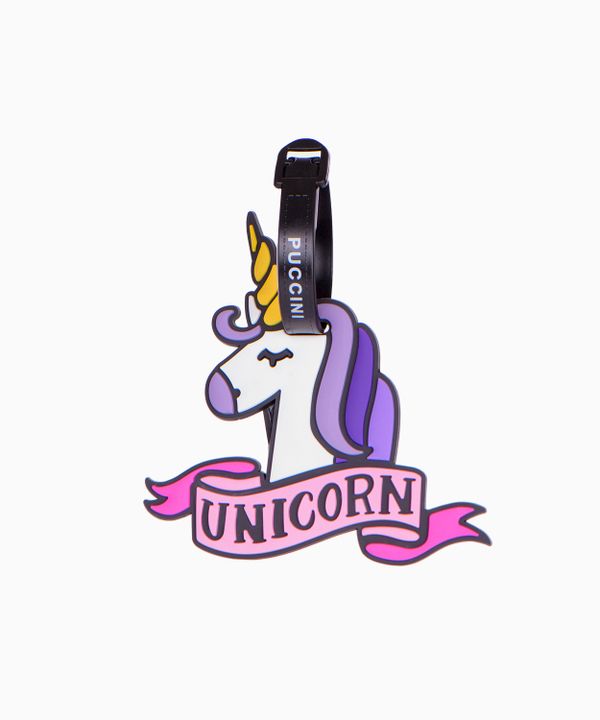 Identyfikator na bagaż jednorożec z napisem