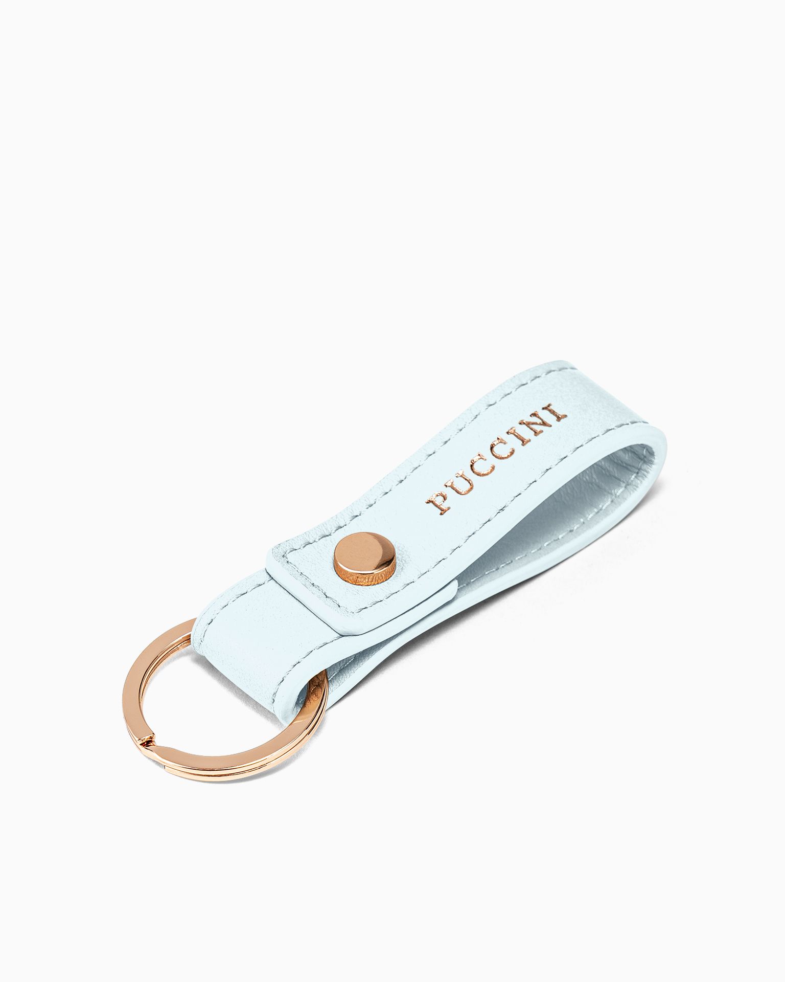 Skórzany brelok do kluczy niebieski