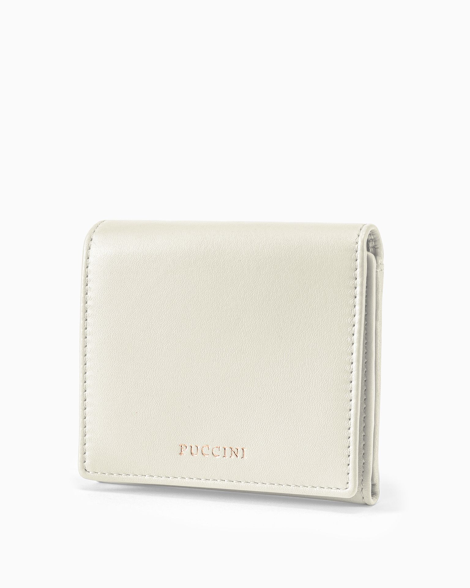 Mały damski portfel skórzany biały