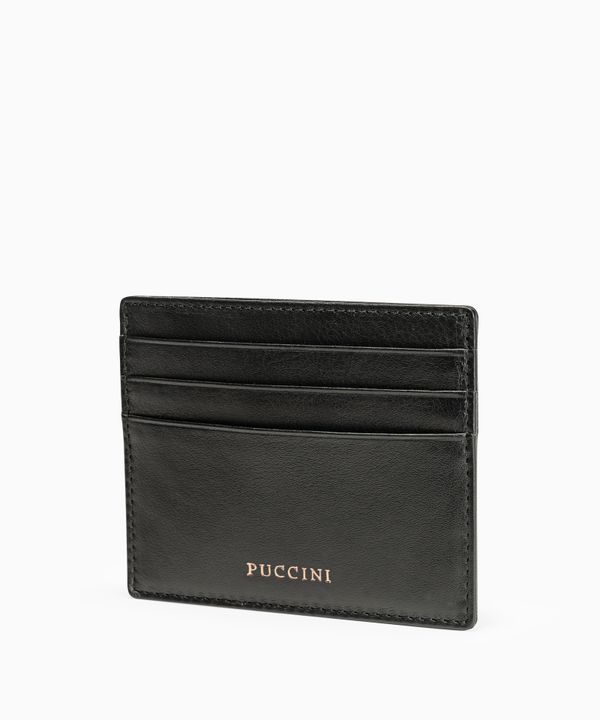 Skórzane etui na karty czarne