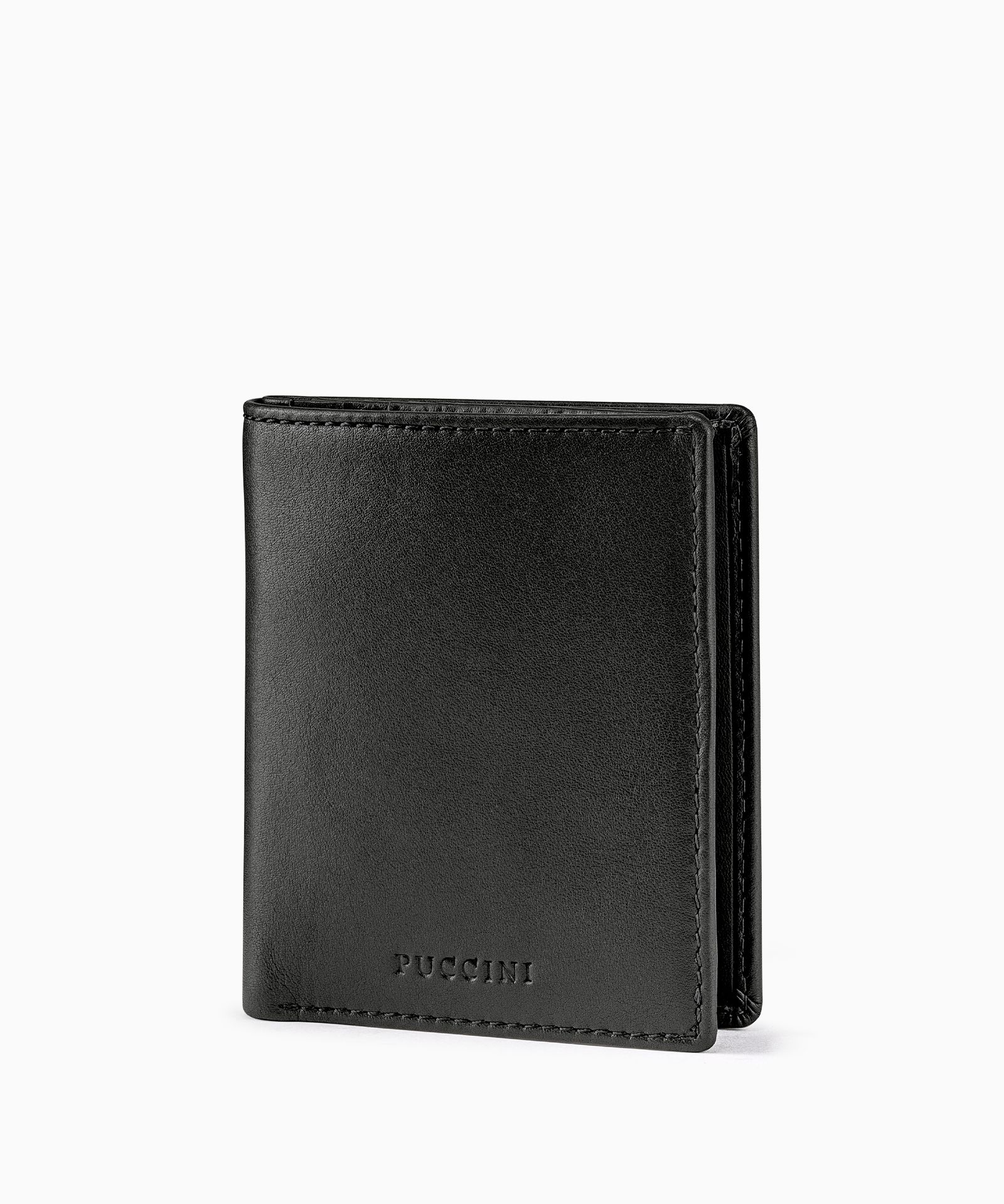 Mały męski portfel skórzany czarny