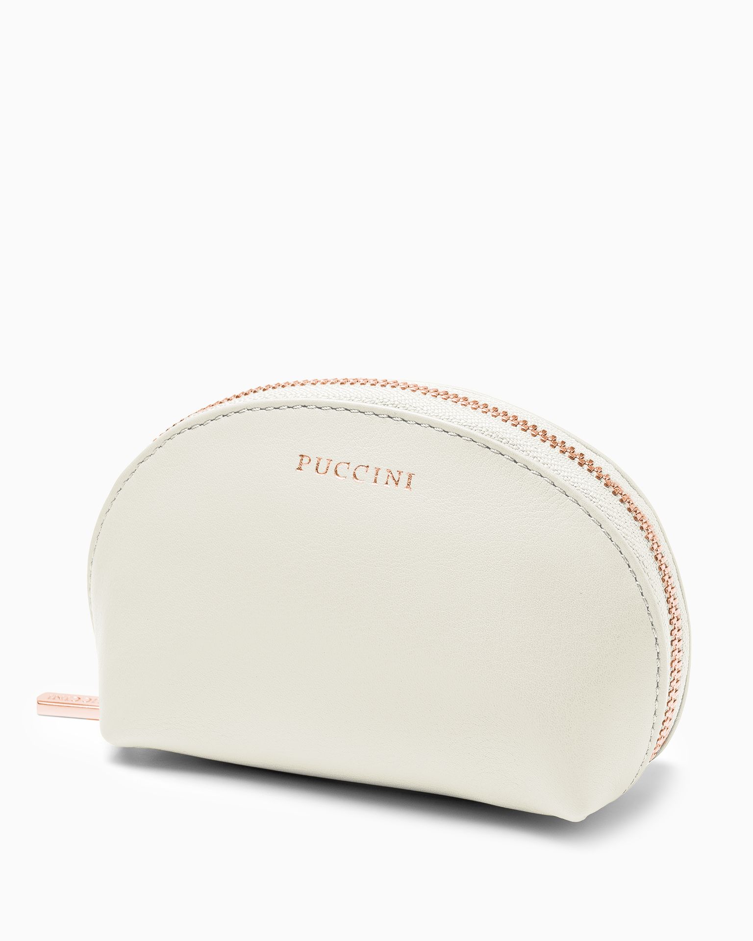 Kosmetyczka damska skórzana mała biała