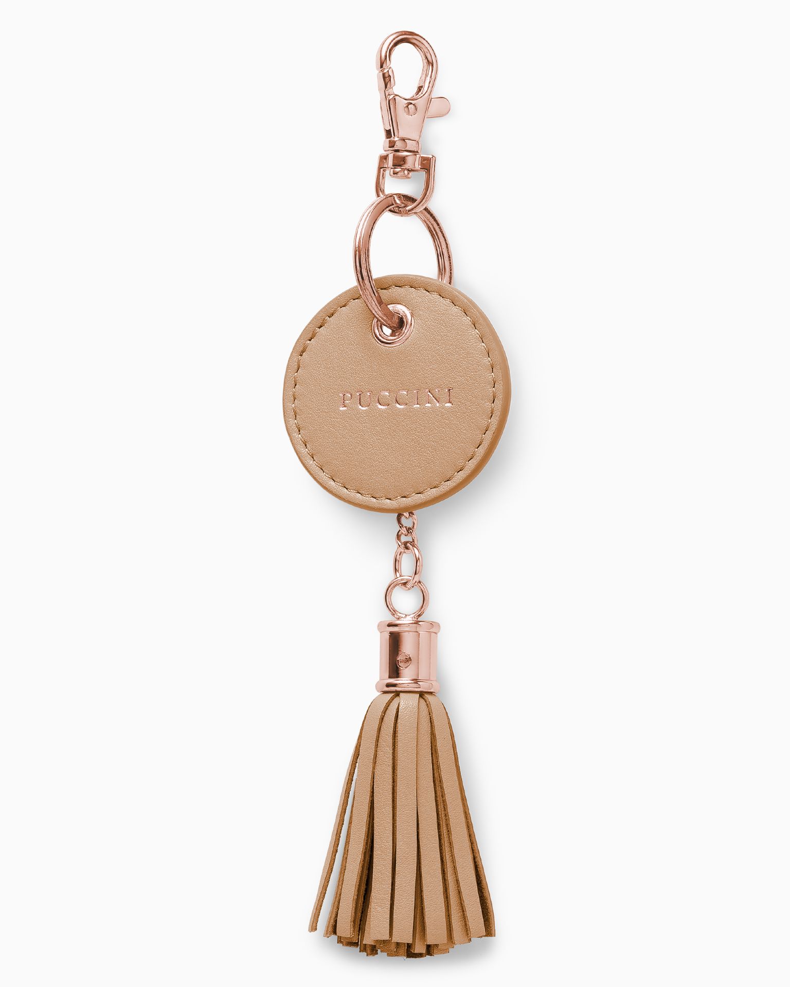 Brelok do kluczy ze skóry naturalnej brązowy