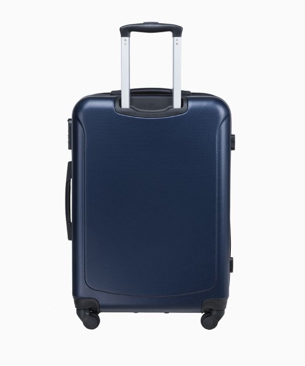 Średnia granatowa walizka z zamkiem szyfrowym