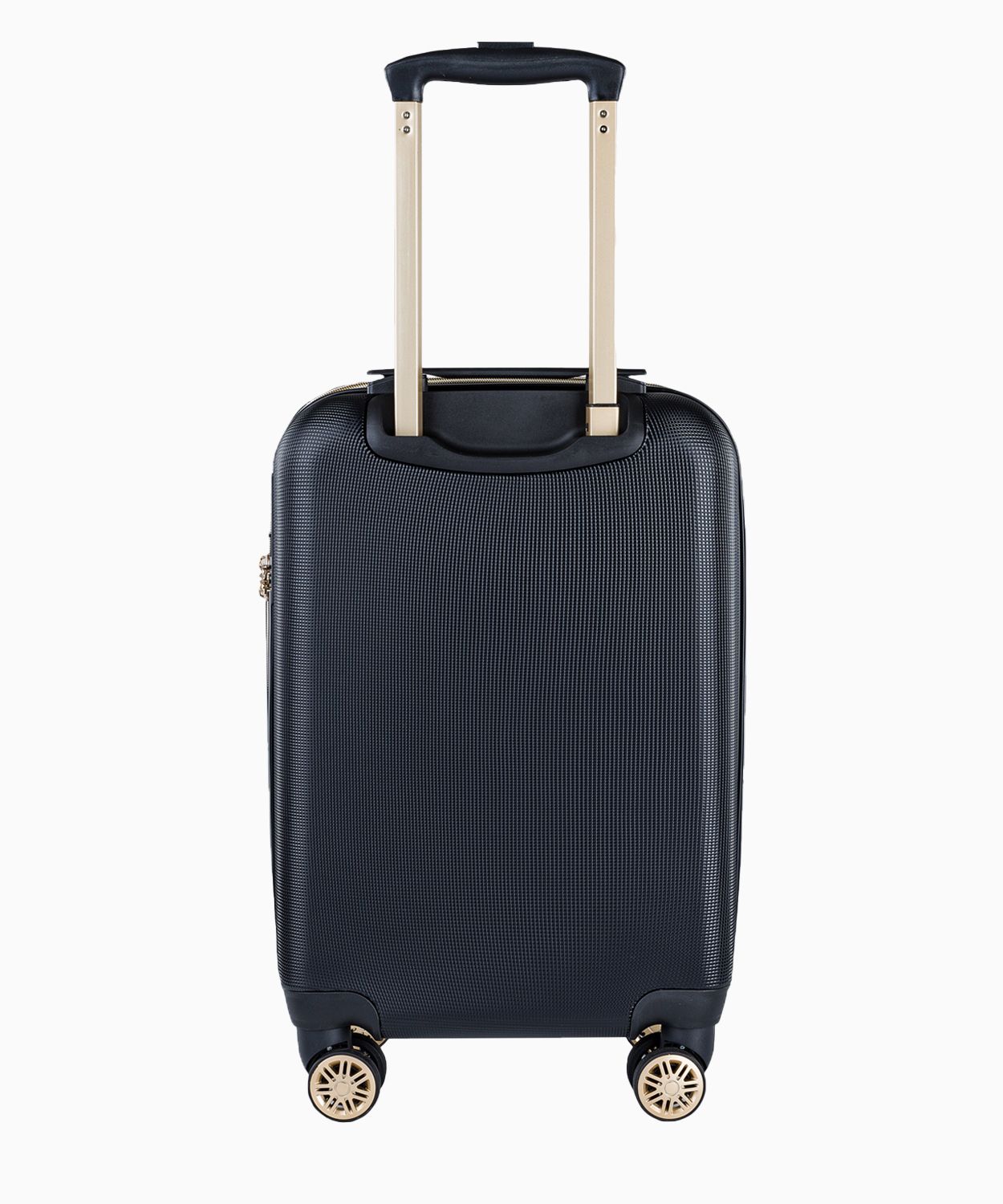 Czarna walizka kabinowa z eleganckim napisem