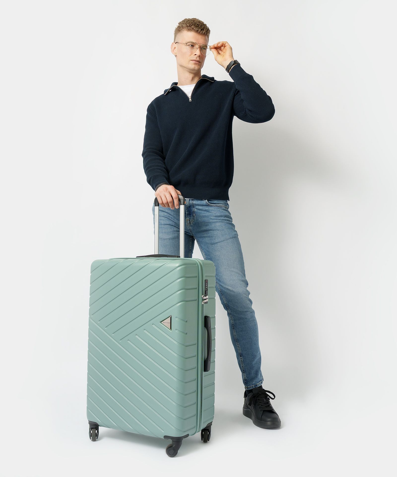 Walizka na kółkach duża miętowa