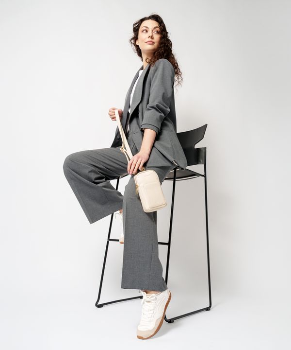 Mini torebka damska telefonówka beżowa