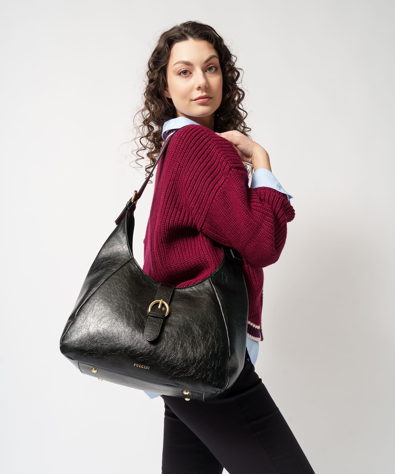 Torebka damska typu hobo czarna