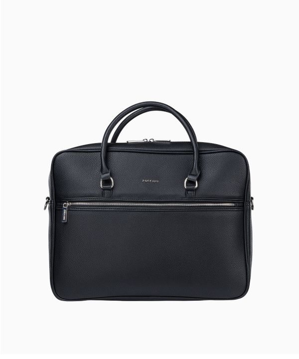 Czarna męska torba na laptopa 15 cali typu aktówka