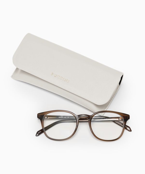 Etui na okulary ze skóry ekologicznej białe