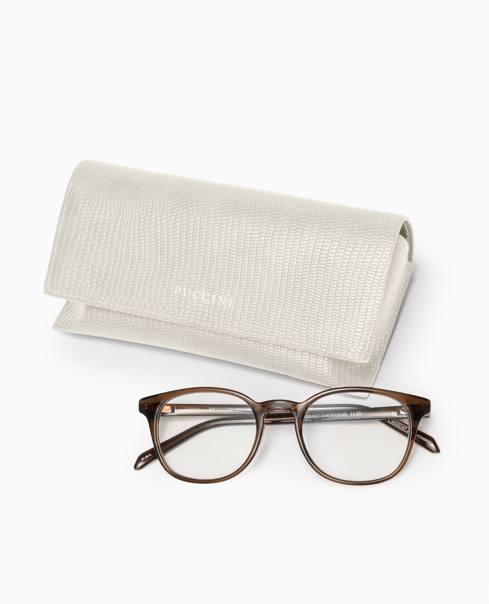 Etui na okulary beżowe