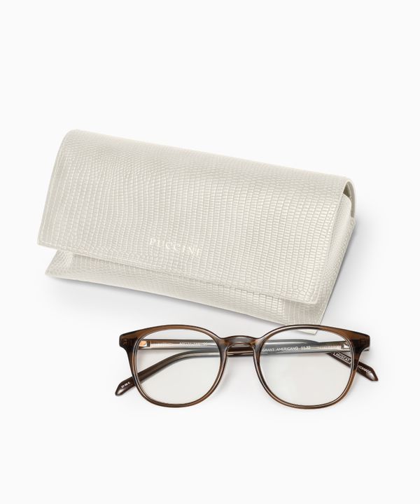 Etui na okulary beżowe