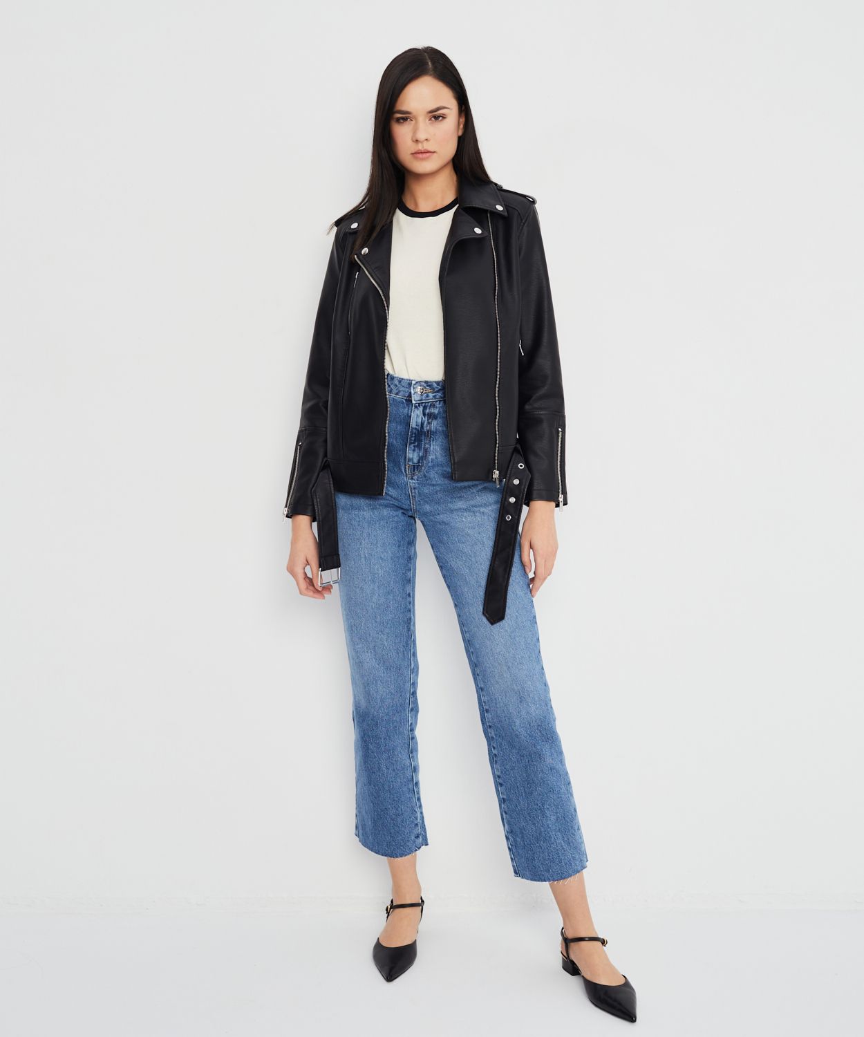 Damska kurtka typu biker rozmiar M