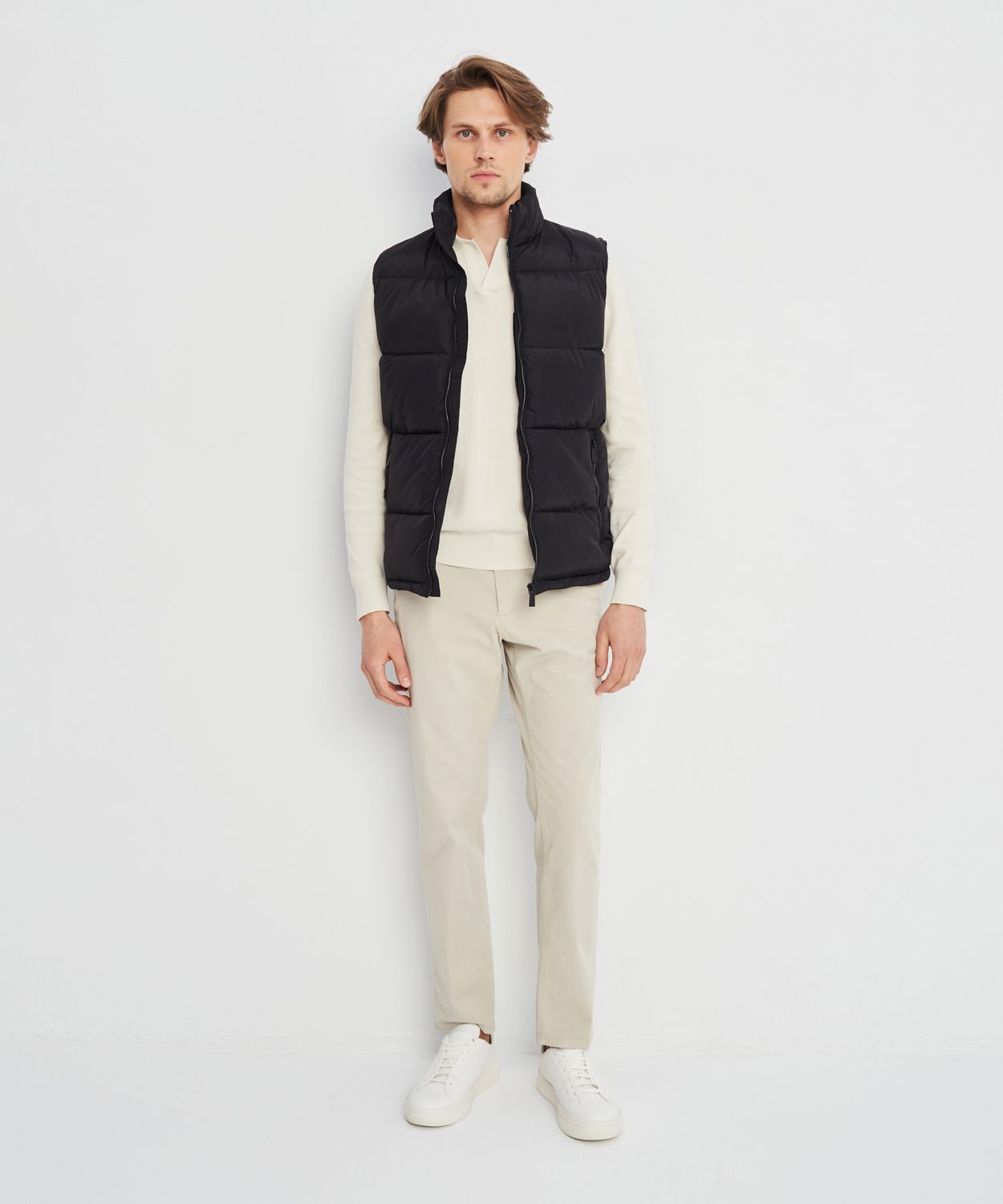 Pikowana kamizelka czarna rozmiar L