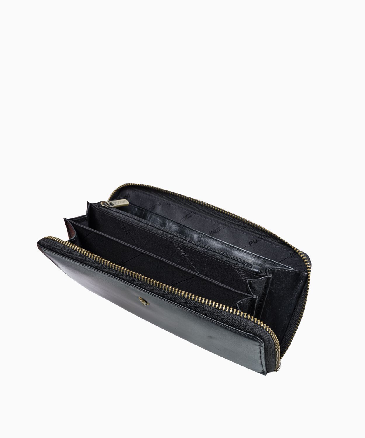 Czarny portfel damski skórzany murano