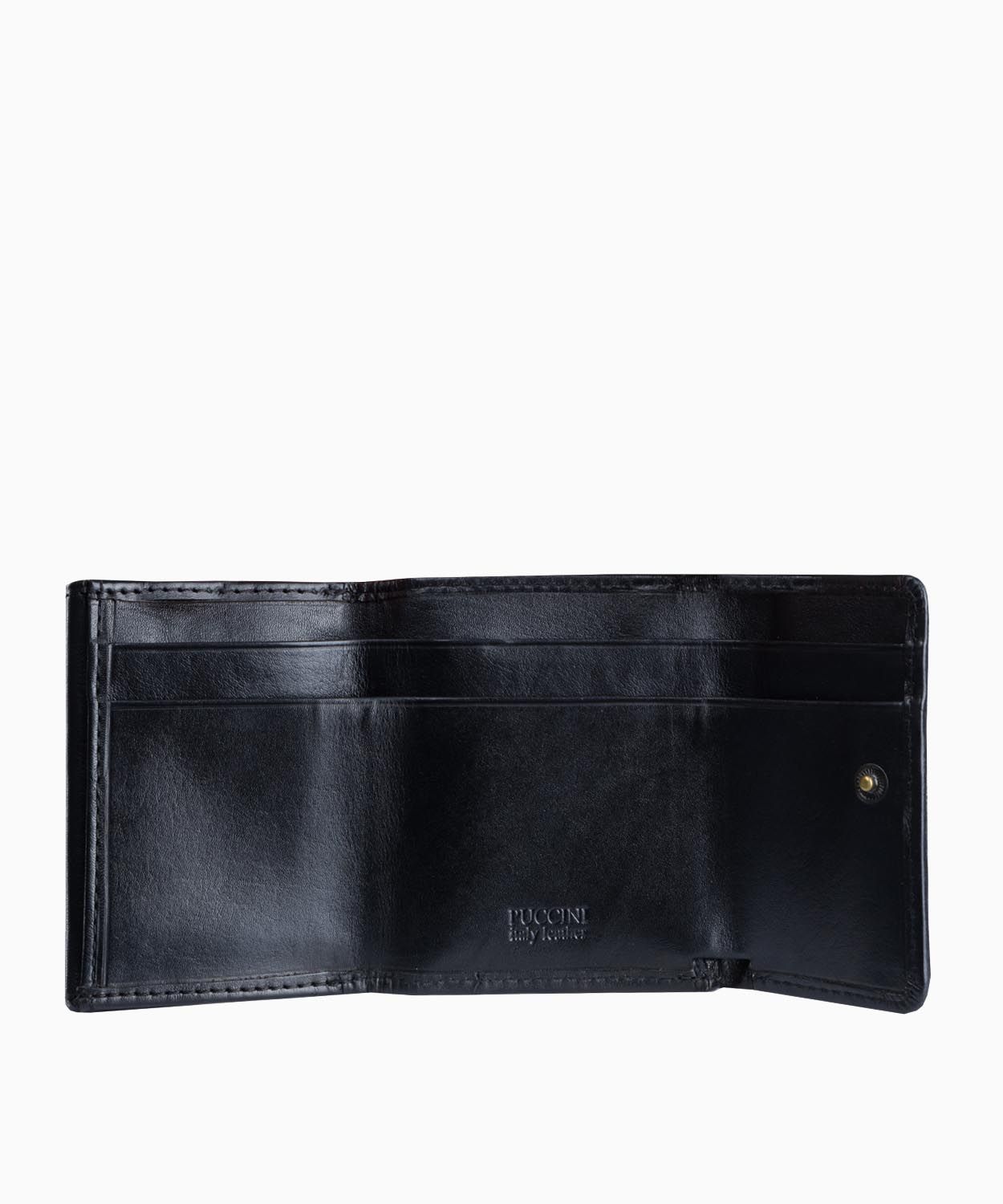 Elegancki czarny skórzany protfel damski średniej wielkości