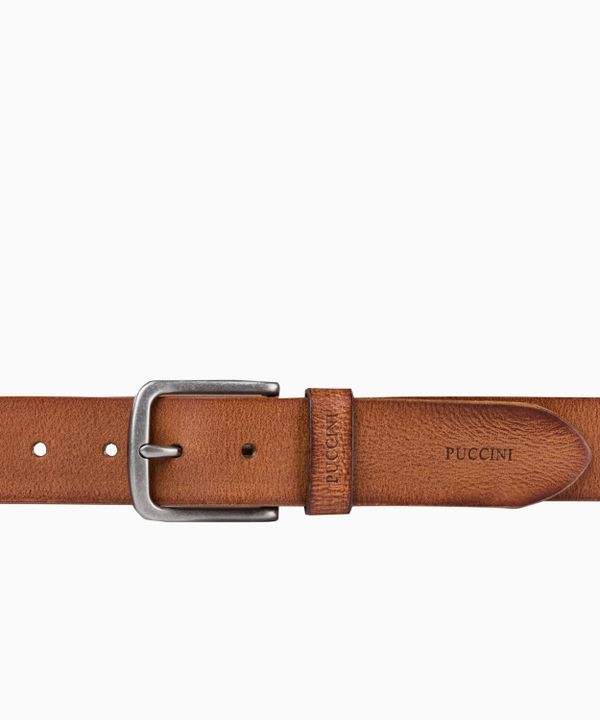 Brązowy pasek męski skórzany