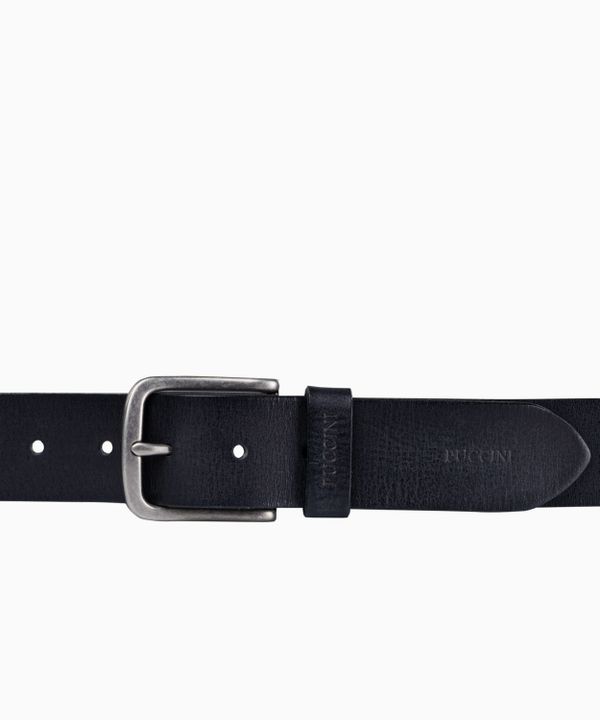 Czarny klasyczny pasek męski skórzany