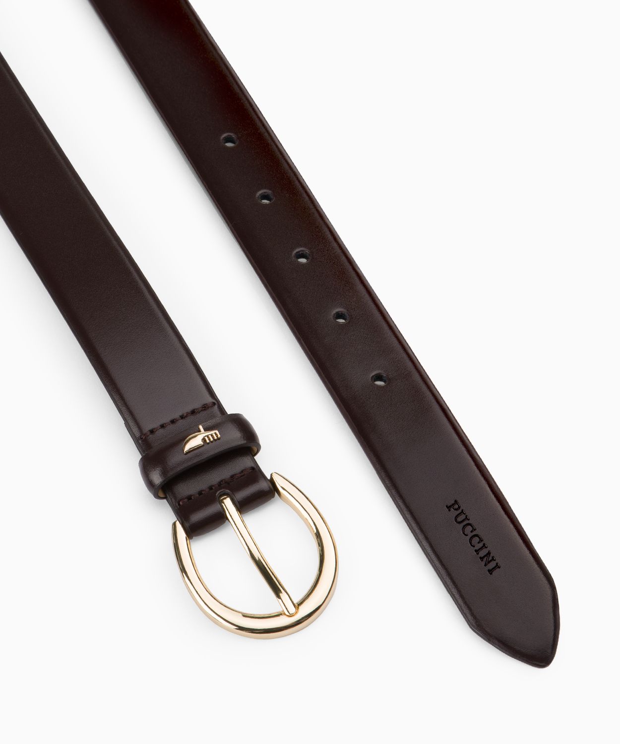 Skórzany pasek damski rozmiar M brązowy