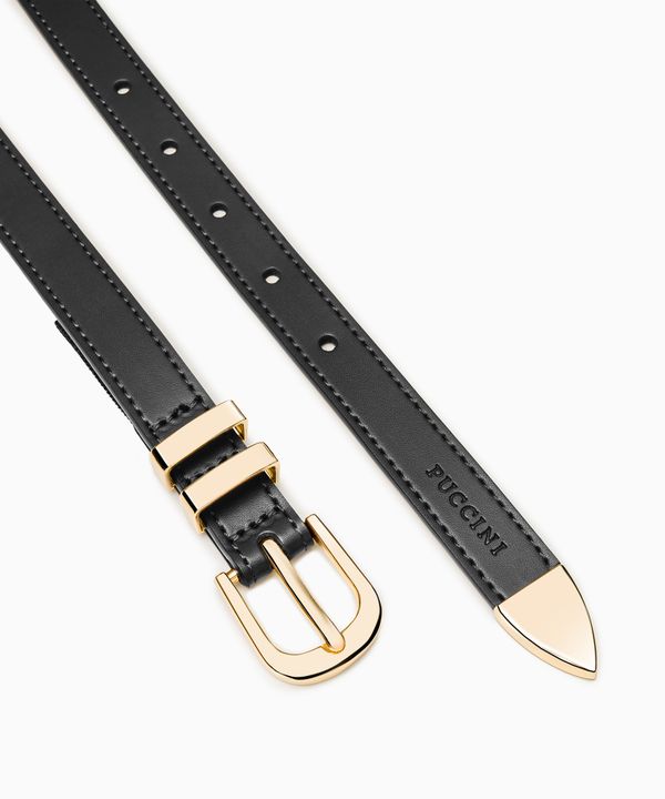 Pasek damski skórzany czarny rozmiar L