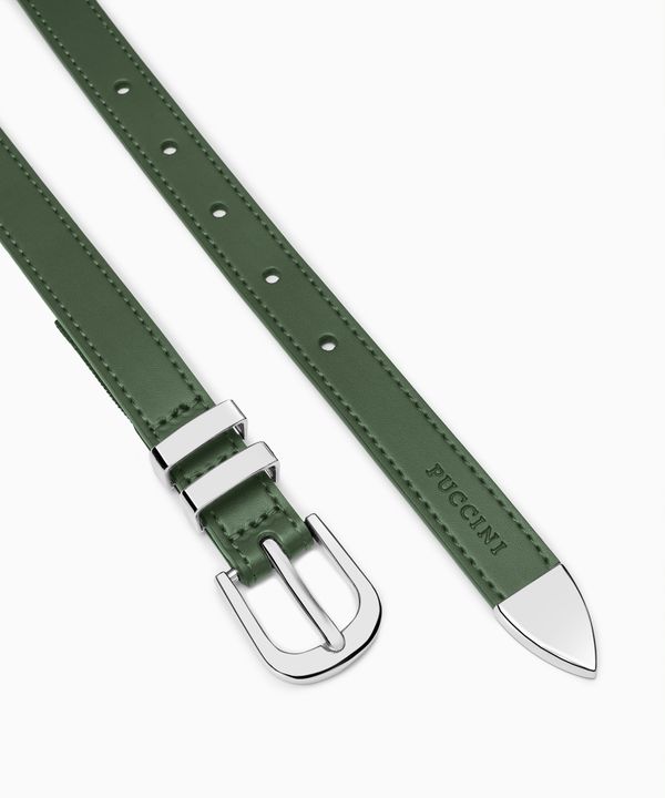 Pasek damski skórzany zielony rozmiar M